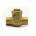 Thrifco Plumbing 1 Inch CXC Brass Swing Check Valve 6415177